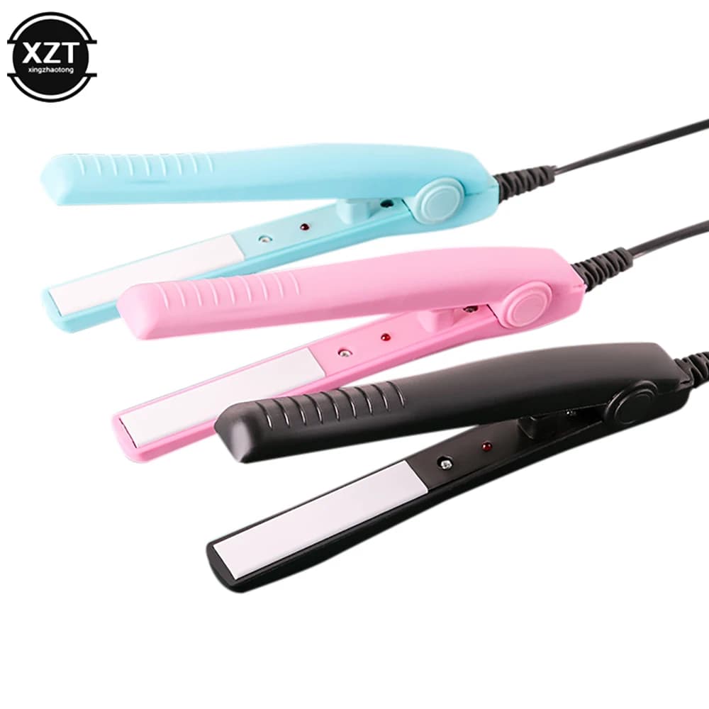 Ferro arricciacapelli portatile 2 in 1 Ferro arricciacapelli e piastra Mini ferro Piastra per piastra Clip Strumenti per lo styling dei capelli