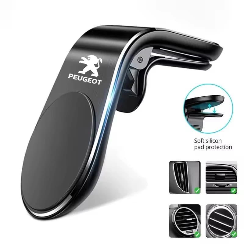 L-Type Magnetic Phone Holder in Car Smartphone Stand Clip For Peugeot 308 206 208 207 3008 307 2008 508 407 Car Accessories