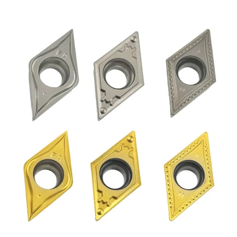 10 pezzi 55 ° Inserti per tornitura in carburo di ceramica CNC DCMT070202 DCMT070204 DCMT070208 DCMT11T302 DCMT11T304 DCMT11T308-HQ FA MT