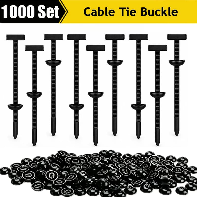 1-1000pcs Nylon Zip Ties Cable Tie Buckle Self Locking Car Auto Fastener Screw Replacement Fender Engine Guard Wire Clip