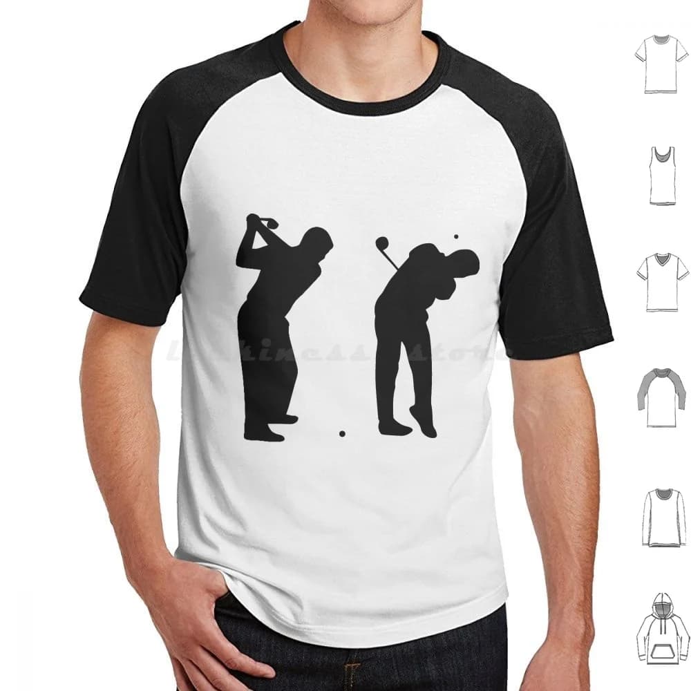 Silhouette di un golfista colpire una pallina da golf T Shirt Uomo Donna Bambini 6xl Golf Sports Master Pga Sunday Pga Tour Golf Winning