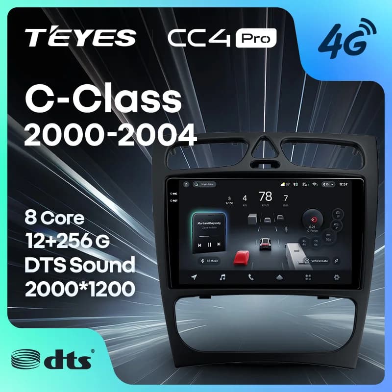 TEYES CC4 PRO Per Mercedes Benz Classe C S203 CL203 W203 2000 - 2004 CarPlay Auto 2DIN Autoradio riproduzione di Auto Radio Multimedia Stereo