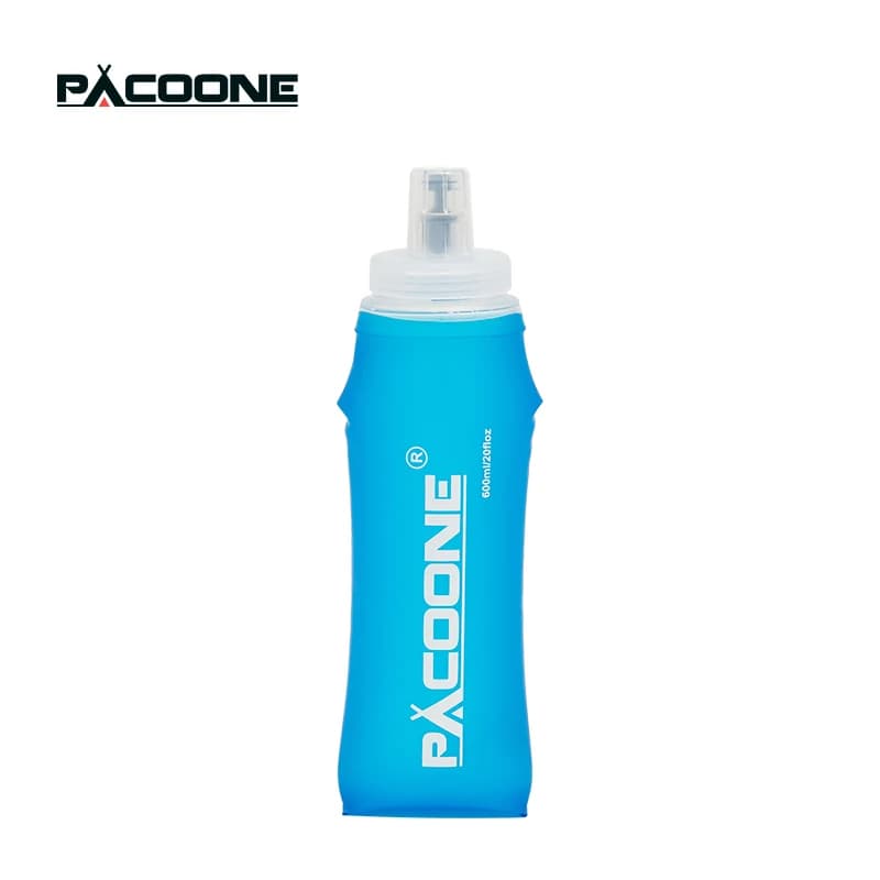 PACOONE Camping 600ml Soft water bottle Bere Sport Foldable bag Outdoor racing bottle Moisturizing package Life Bicycle BPA Free
