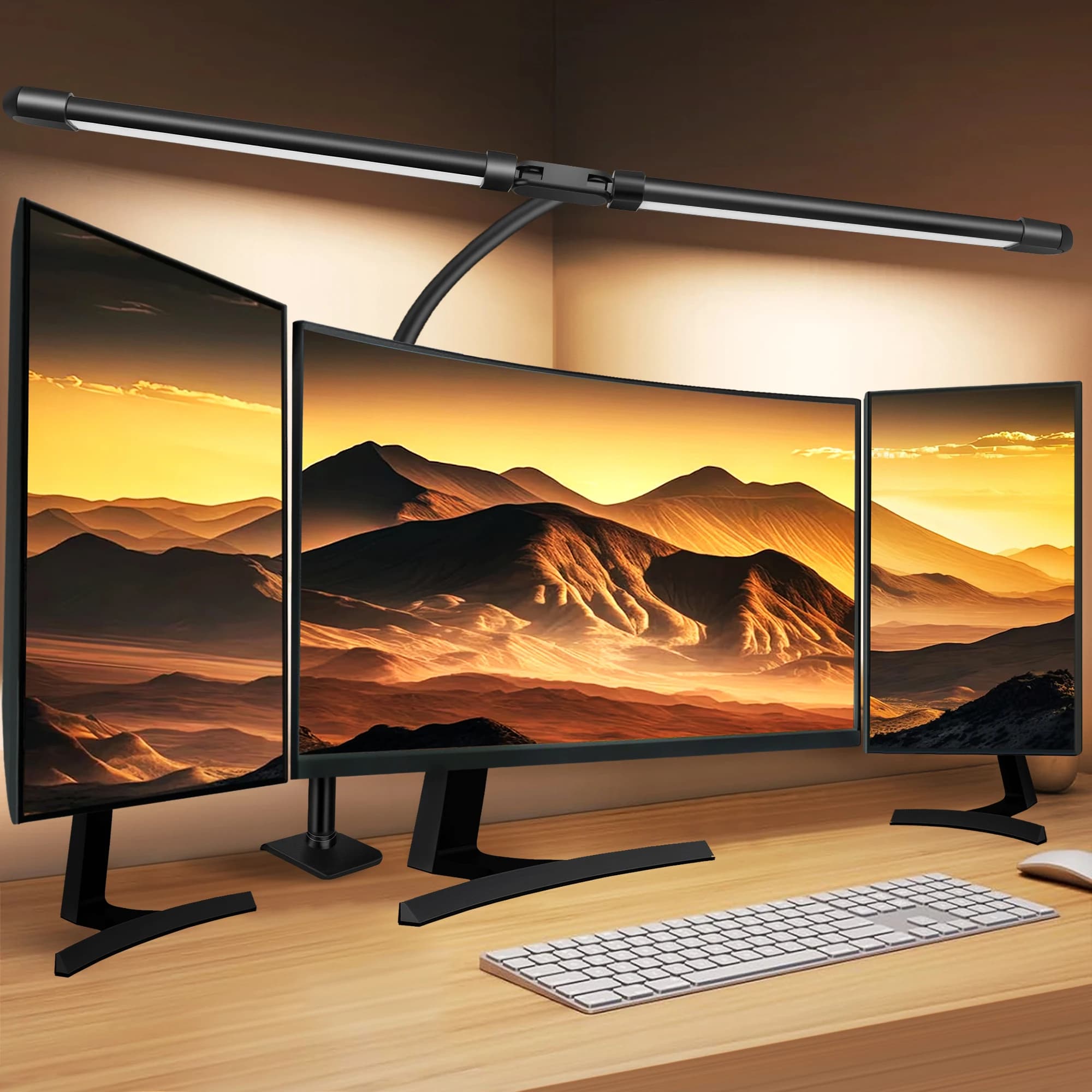 Double Head LED Clip Desk Lamp Architect Table Lamp for Home Office Lighting 3 Color Mode and 10 Dimmable Eye Protect Desk lamps