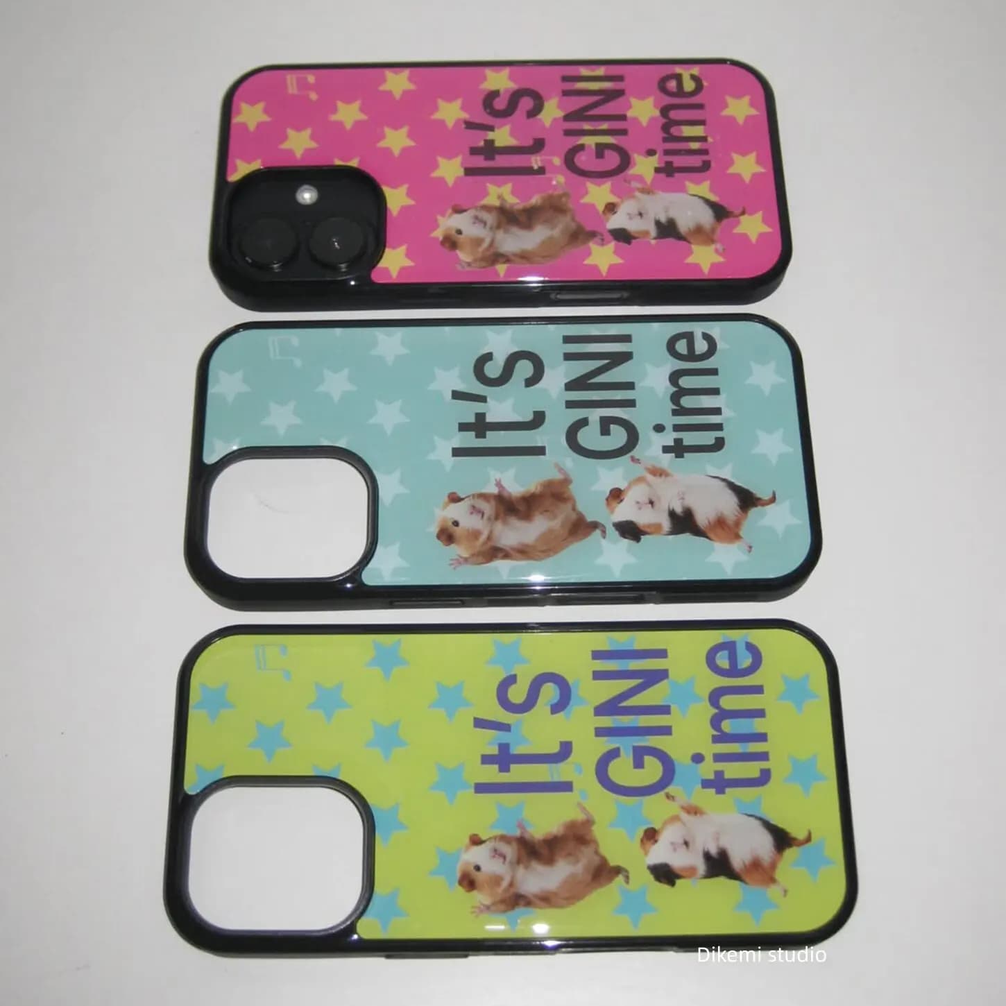 Korean Vintage Guinea Pig Stars Matte Phone Case For iPhone 17 Air 16 15 14 12 13 11 Pro Max Mini Plus Anti Fall Back Y2k Cover