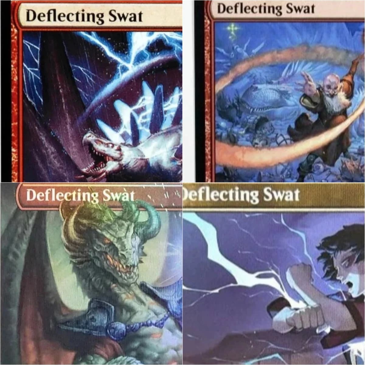 "Deflecting Swat" TCG Magic Proxy Nero Carte da gioco Proxy di alta qualità Raccolta di carte da gioco da tavolo Carte collezionabili