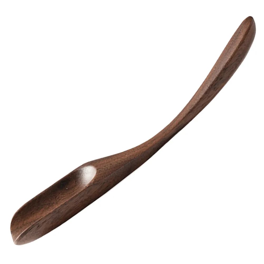 Wooden Tea Scoop Natural Walnut Wood Ergonomic Lightweight Scoop Tool for Loose Tea Leaves Coffee Beans Sugar Condiment