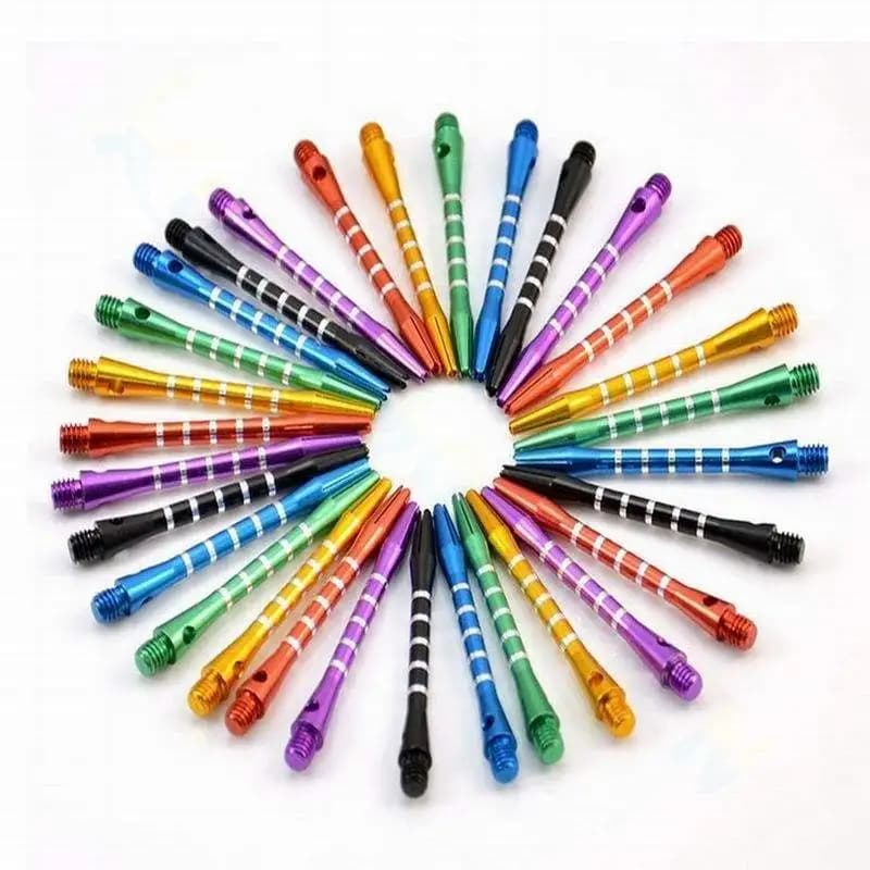 6pcs 48mm Aluminum Dart Shafts 2BA Thread Lightweight Durable Professional Darts Accessories for Soft/Steel Tip Darts