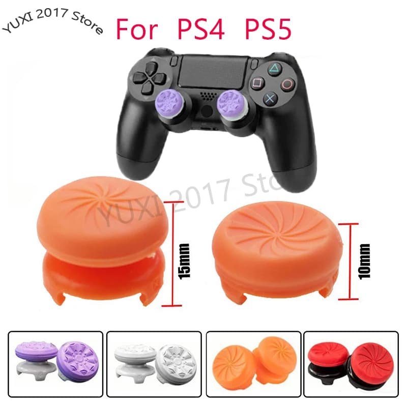 1 paio per PS4 PS5 Gamepad Joystick Cap FPS Competitivo Altezza crescente Cap Controller Tappo antiscivolo Pulsante Cap Accessori