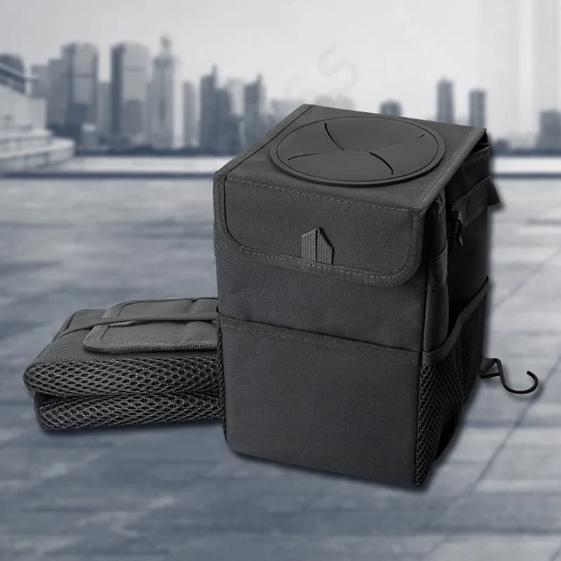 NewPortable Pieghevole Pattumiera per Auto Impermeabile Appeso Bidone della Spazzatura per Auto Contenitore Multifunzionale per Interni Auto