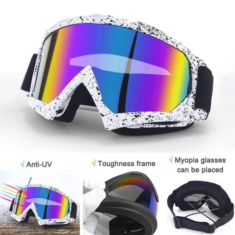 Oversized Helmet Goggles Men Women Motocross Windproof Sunglasses UV Protective Eyewear Off Road Riding MTB Ski Racing Glasses