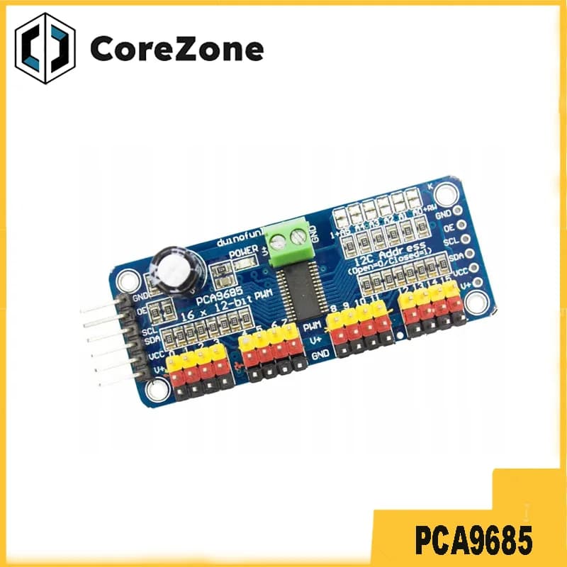 PCA9685PW Modulo Driver Servo PWM a 16 Canali 12-Bit con Interfaccia I2C PCA9685 per Raspberry Pi