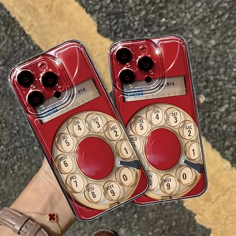 Retro Rotary Dial Tel Phone Case for Samsung Galaxy S21 S22 S23 S24 S25 S26 Ultra Plus FE Note 20 A73 A55 A35 A33 A25 A15 Cover