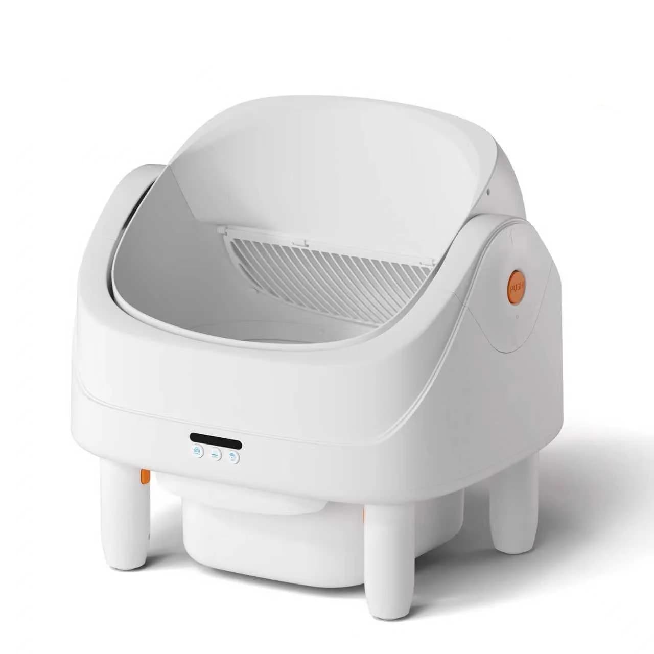 Hot Selling Large-Sized Automatic Cleaning Smart Cat Litter Box Plastic Eco-Friendly Round Design with Large Capacity