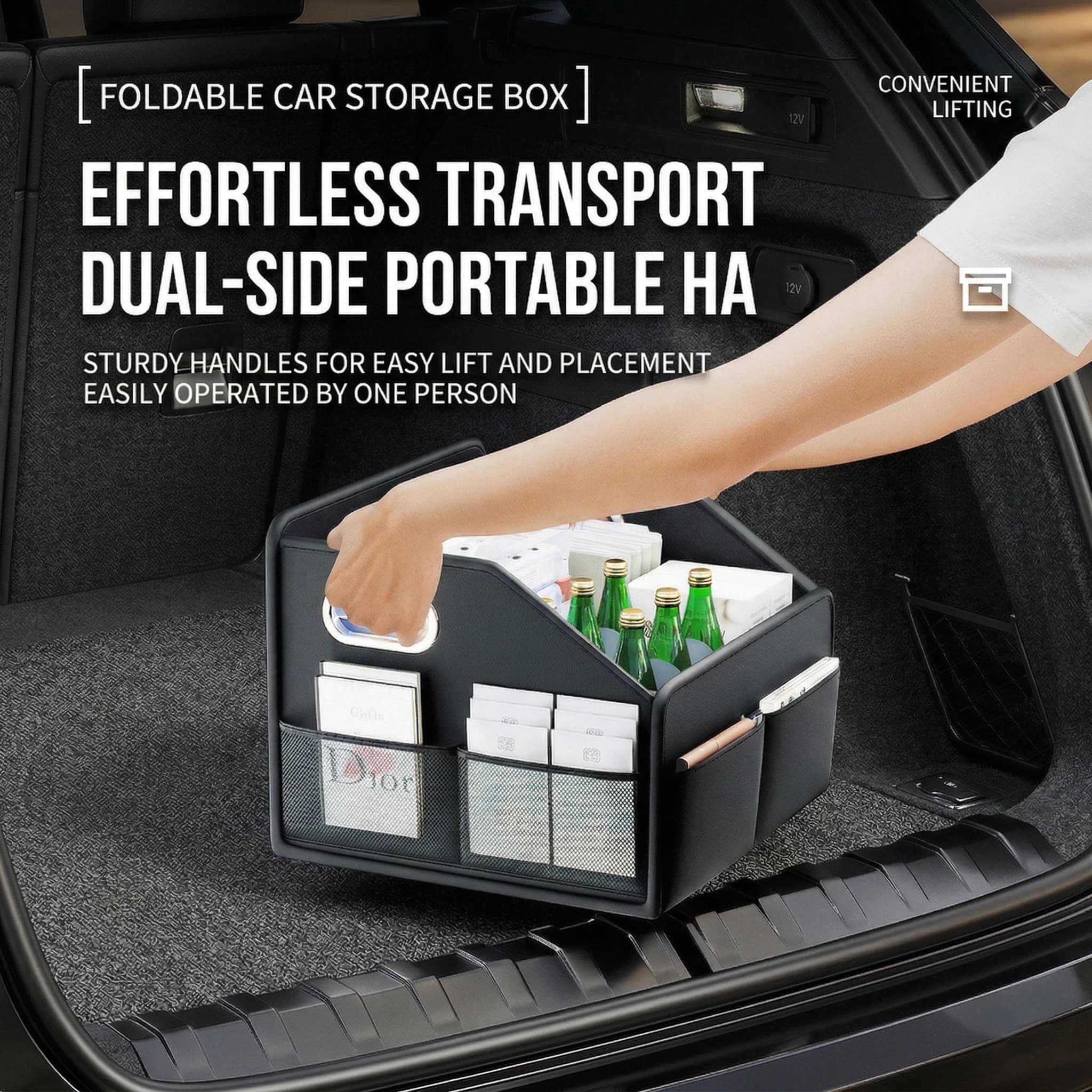 Car Trunk Storage Box Car Mounted Artifact Car Organizer Trunk Folding Box Inside The Car