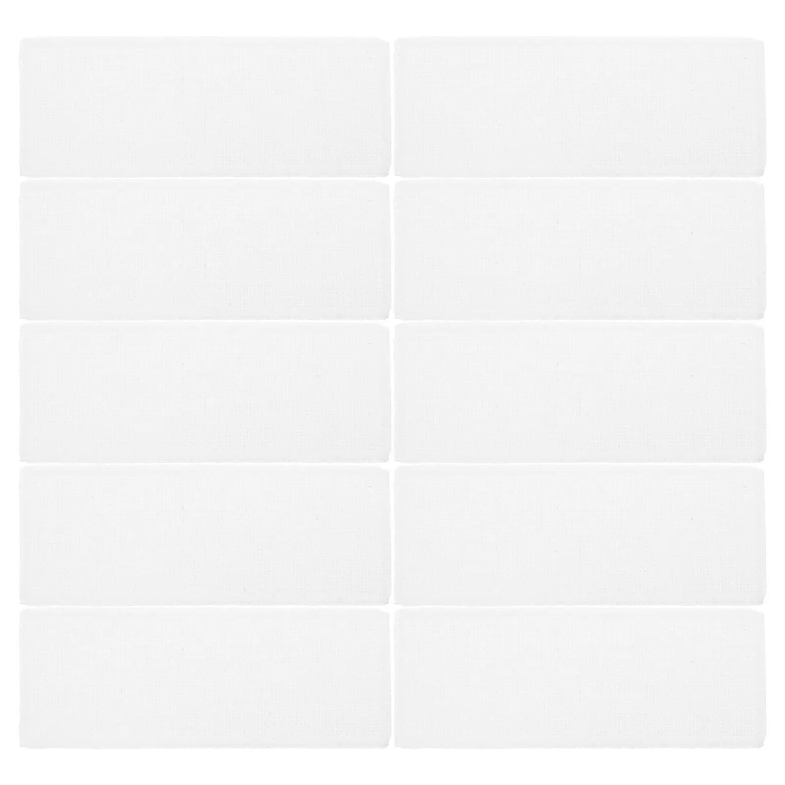 12Pcs Cross Stitch Blank Bookmarks Embroidery Fabric Sheets Plain Canvas for DIY Handmade Bookmark Craft Project Material