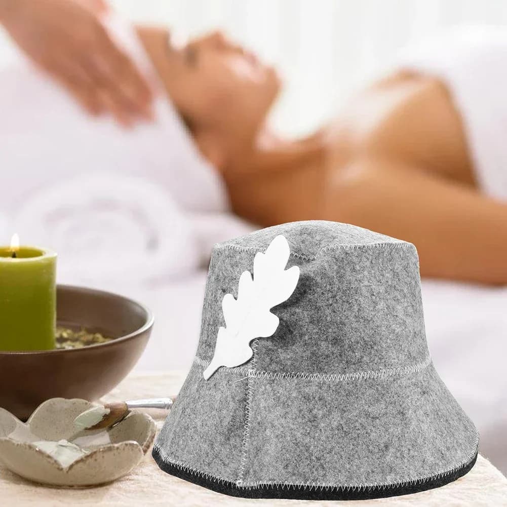 Felt hat for Sauna protection for head shower head Anti heat washable soft and light hair turban quick towel bathroom accessories