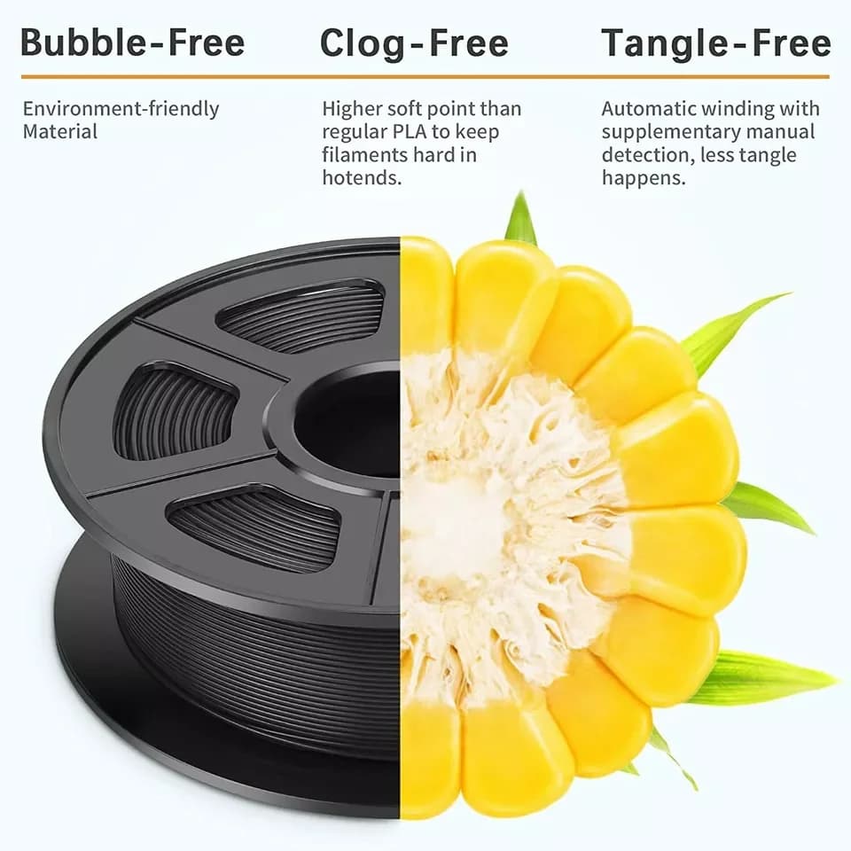 JAYO 1100G 3D Pla Plus Filament 1.75mm +/-0.02mm PLA Printer Filament Neatly Wound 3D Printing Material For Bambu FDM 3D Printe