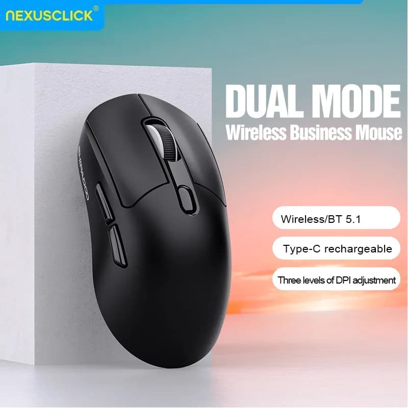NexusClick 2026 Nuovo Mouse Wireless Dual-Mode A7, Leggero e Silenzioso per Ufficio ed Esports, Compatibile con Laptop, MacBook, Tablet e Computer