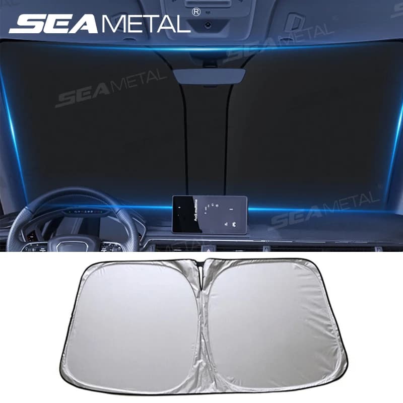 SEAMETAL Car Windscreen Sun Cover Folding Front Window Sunsets UV Blocks Refless Sunshade Cover Protective Cover