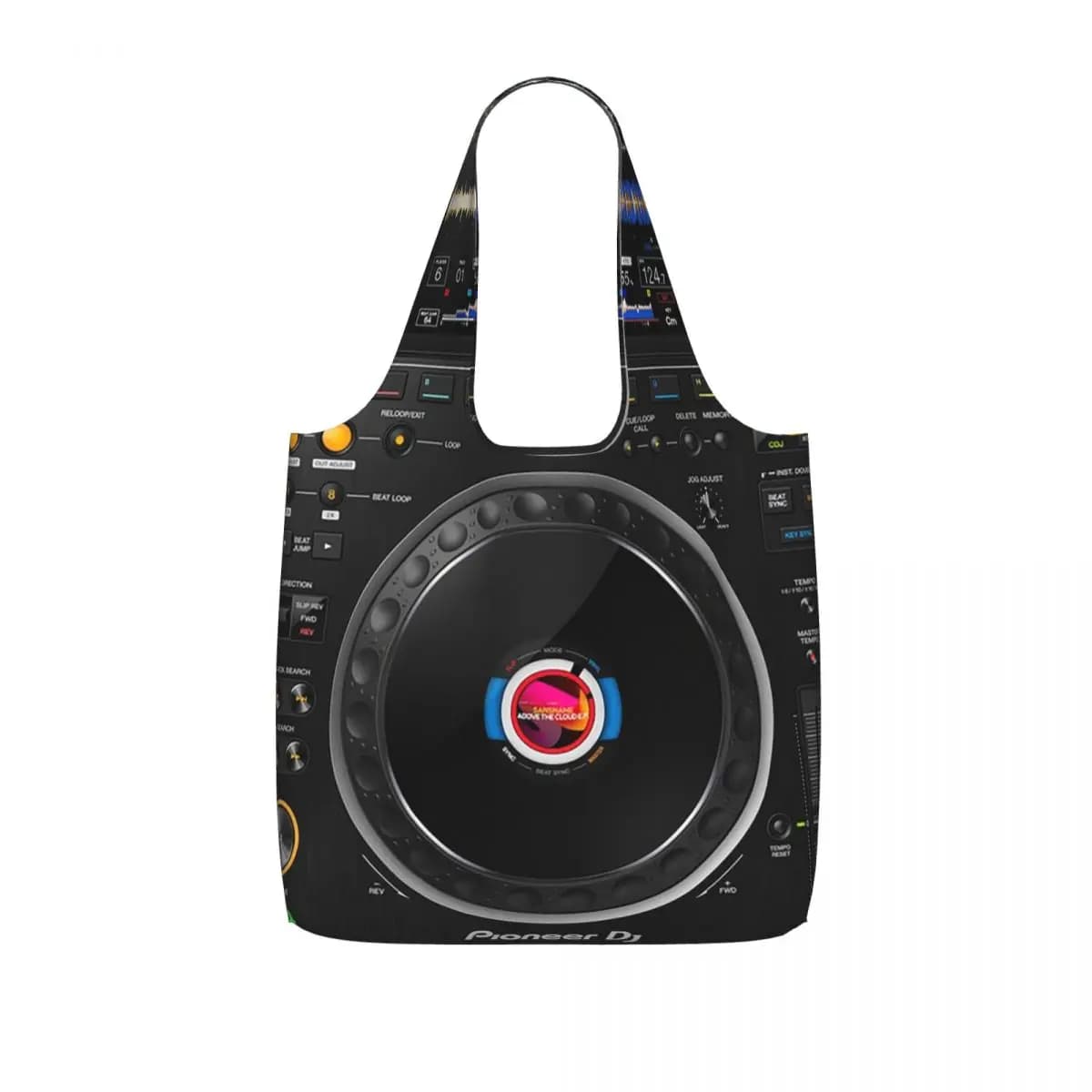 Pioneer DJ CDJ3000 Multi Format Player Shopping Tote Bag Canvas Large Capacity Shoulder Bags Shopper Grocery Handbag for Women