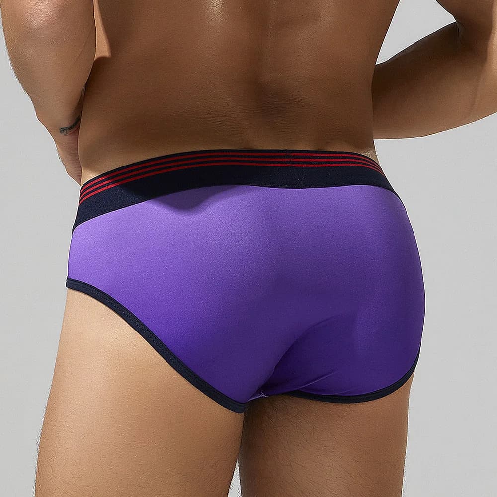 Slip da uomo SEOBEAN, intimo sportivo alla moda con stampa sfumata e taglio basso, intimo sportivo di tendenza