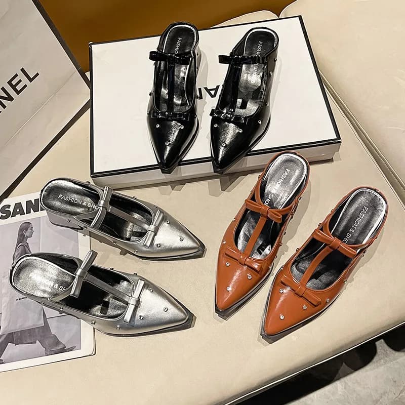 Nuove Ciabatte Estive 2026 con Tacco Alto Stile Francese Baotou per Donna, Scarpe da Donna con Tacco Alto Stile Lusso Leggero e Fatato