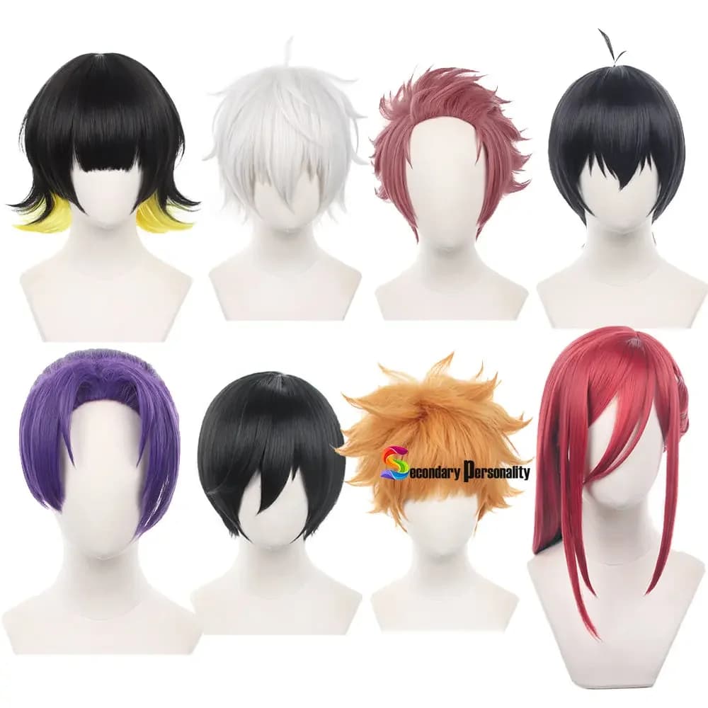 Parrucca Cosplay Anime Manga Isagi Yoichi Bachira Chigiri Chig Reo Sae Rin Itoshi Nagi Kunigami Copricapo Calcio