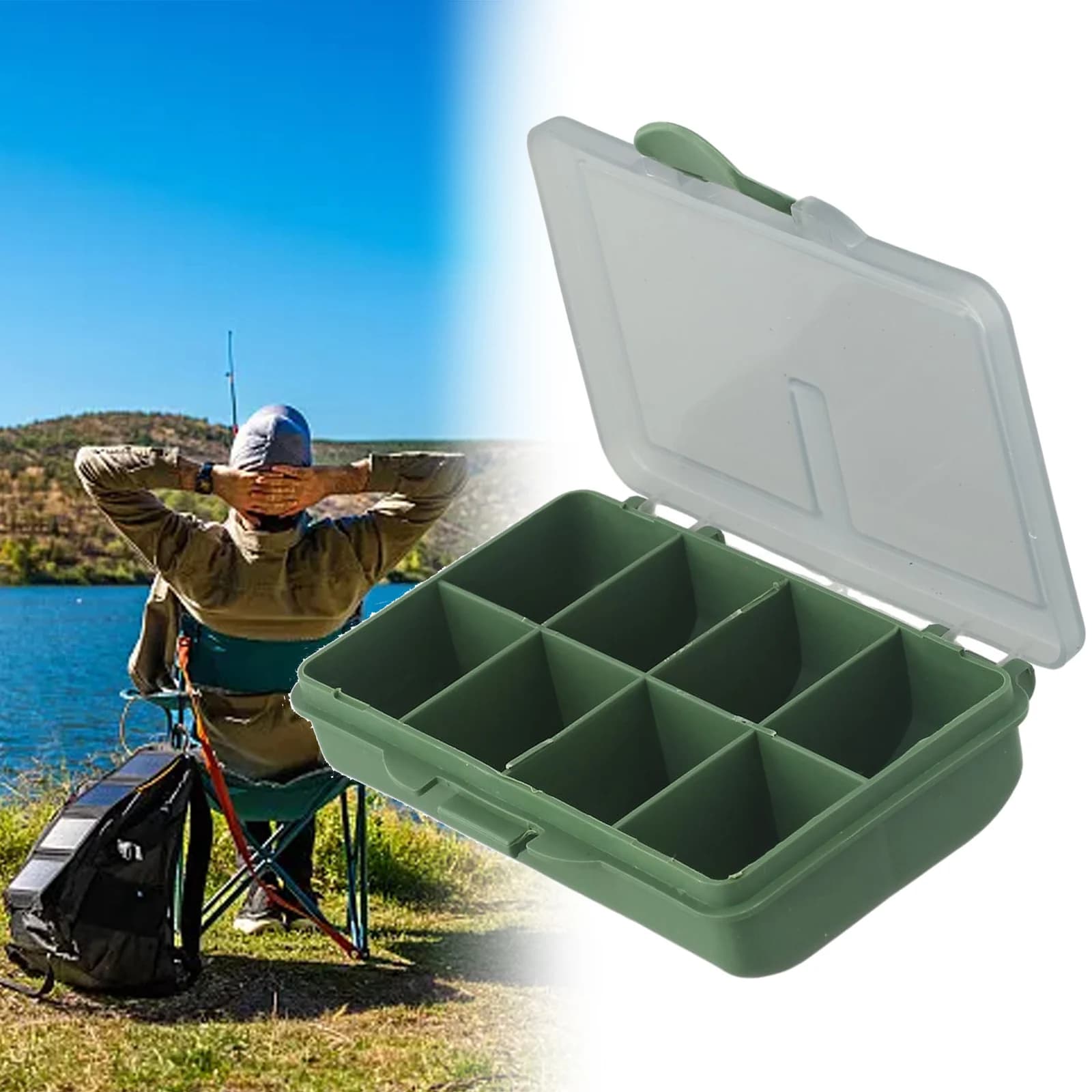 1 pcs from 1 to 8 compartments storage box for fishing equipment carp system boxes for fishing baits portable fishing box