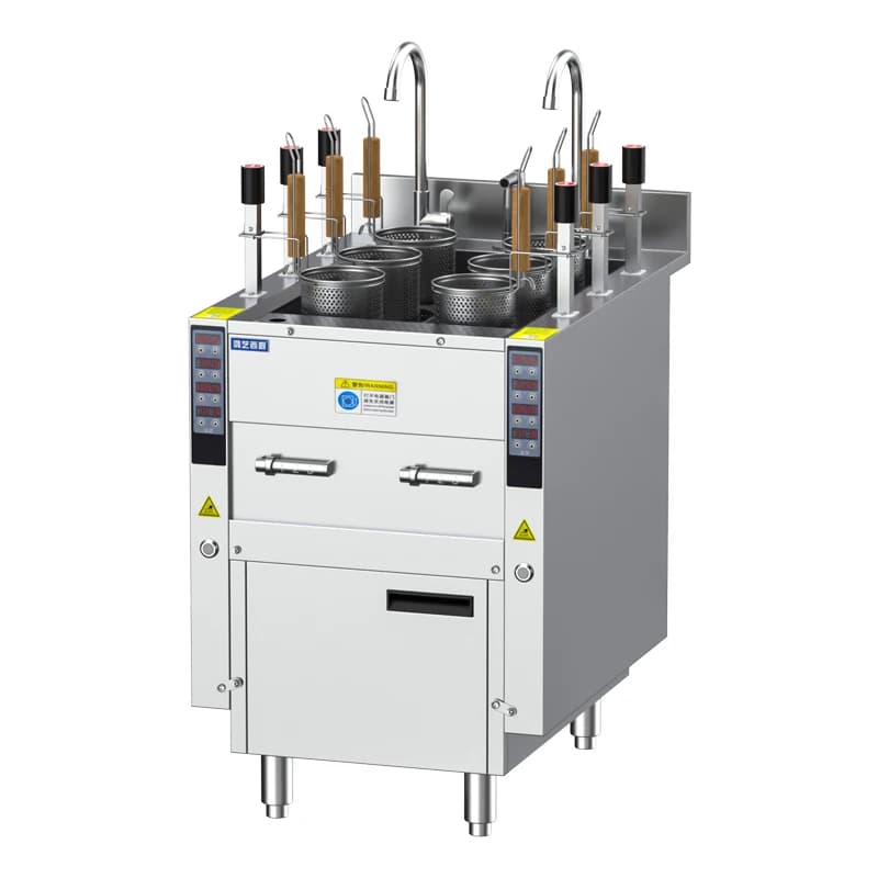 Cuocipasta Commerciale Automatico con Sollevamento Elettrico Verticale per Noodle e Pasta