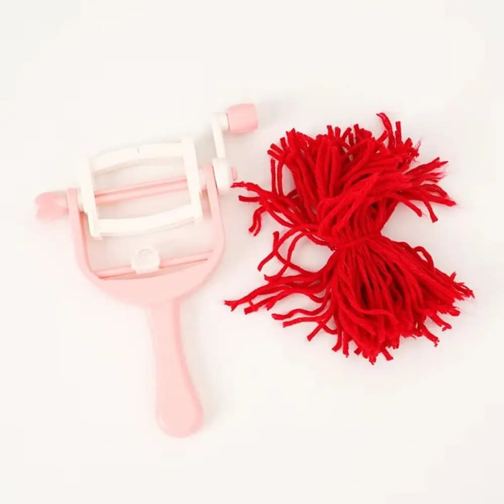 Mini Mini Ball Braider Tassel Maker Manuale in ABS con Manovella per Pompon, per Artigianato Fai da Te, Realizzazione di Palline di Lana e Tessitura del Filato