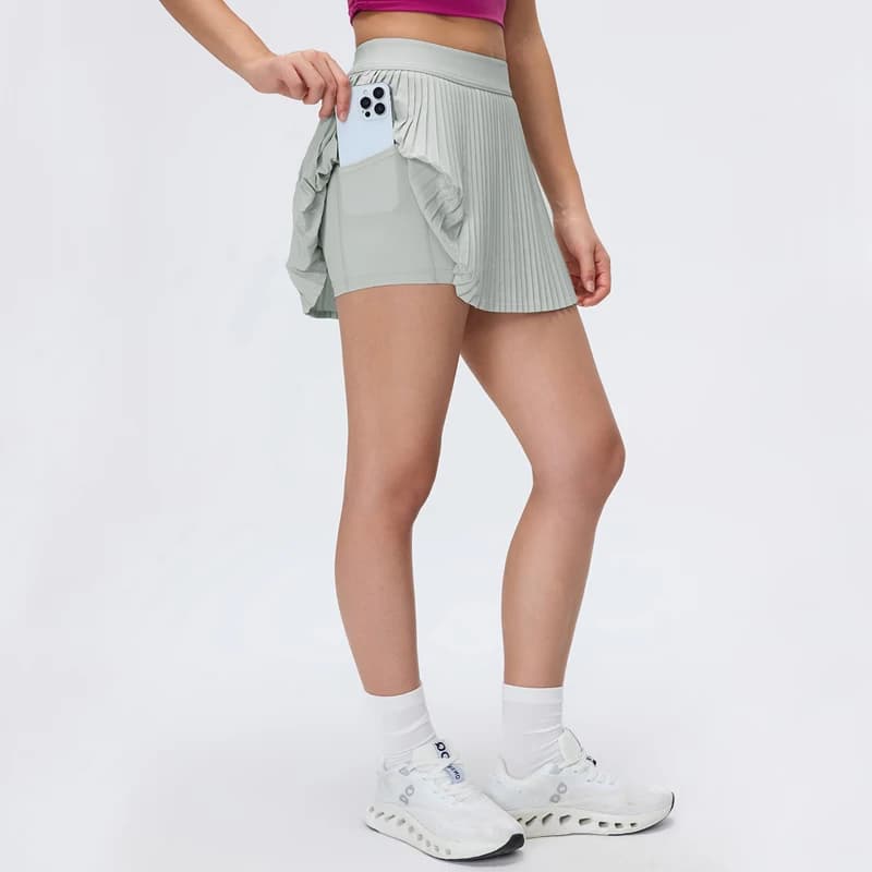 Women's Summer Tennis Gonna, Unit Tint 2 in 1, Outer Race Gonna, Breathable and Dry Fast, Sporty Clothing