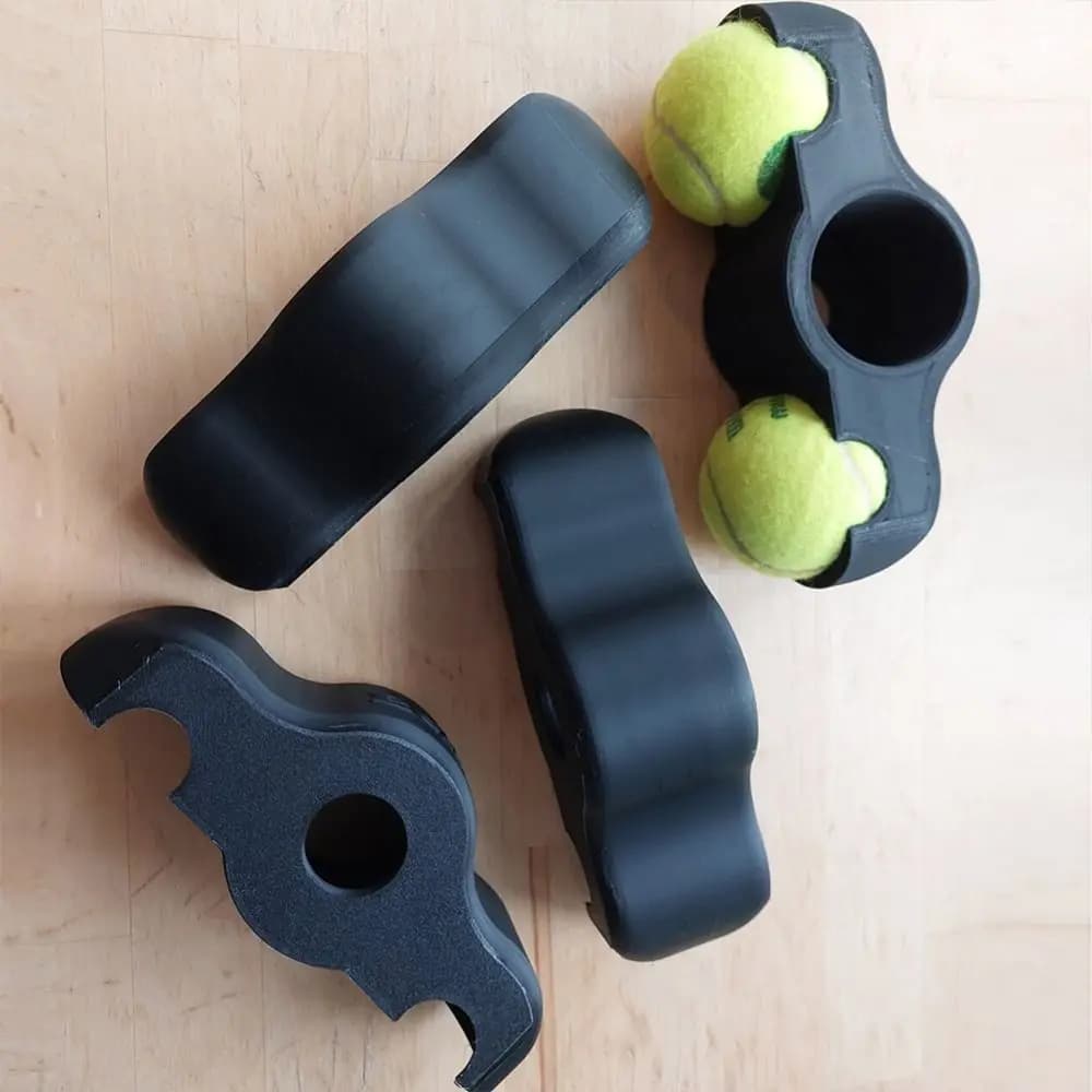 2 pezzi piedini per allenamento in plastica per ciclismo piedini per piastre bilancieri neri cuscinetti per piedi per pallina da tennis allenatore per bici intelligente antiscivolo