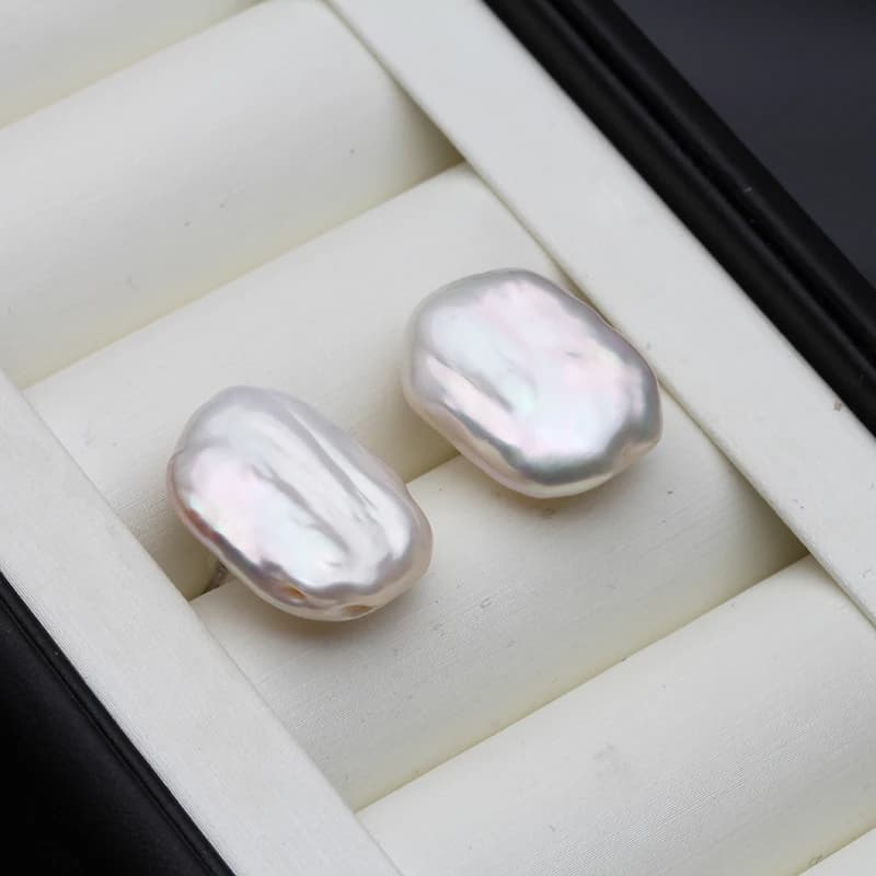 Orecchini di perle barocche, regalo di nozze, orecchini a perla in argento 925, orecchini di perle d'acqua dolce veri e raffinati per donna