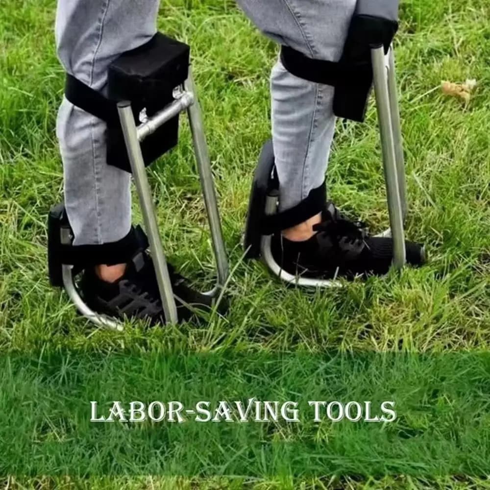 Robusto protezione per il sedile del ginocchio Indossabile per risparmiare manodopera Sedile per ginocchio da giardino Supporto per caviglia Sedia per sgabello da giardino per lavoro agricolo in acciaio inossidabile