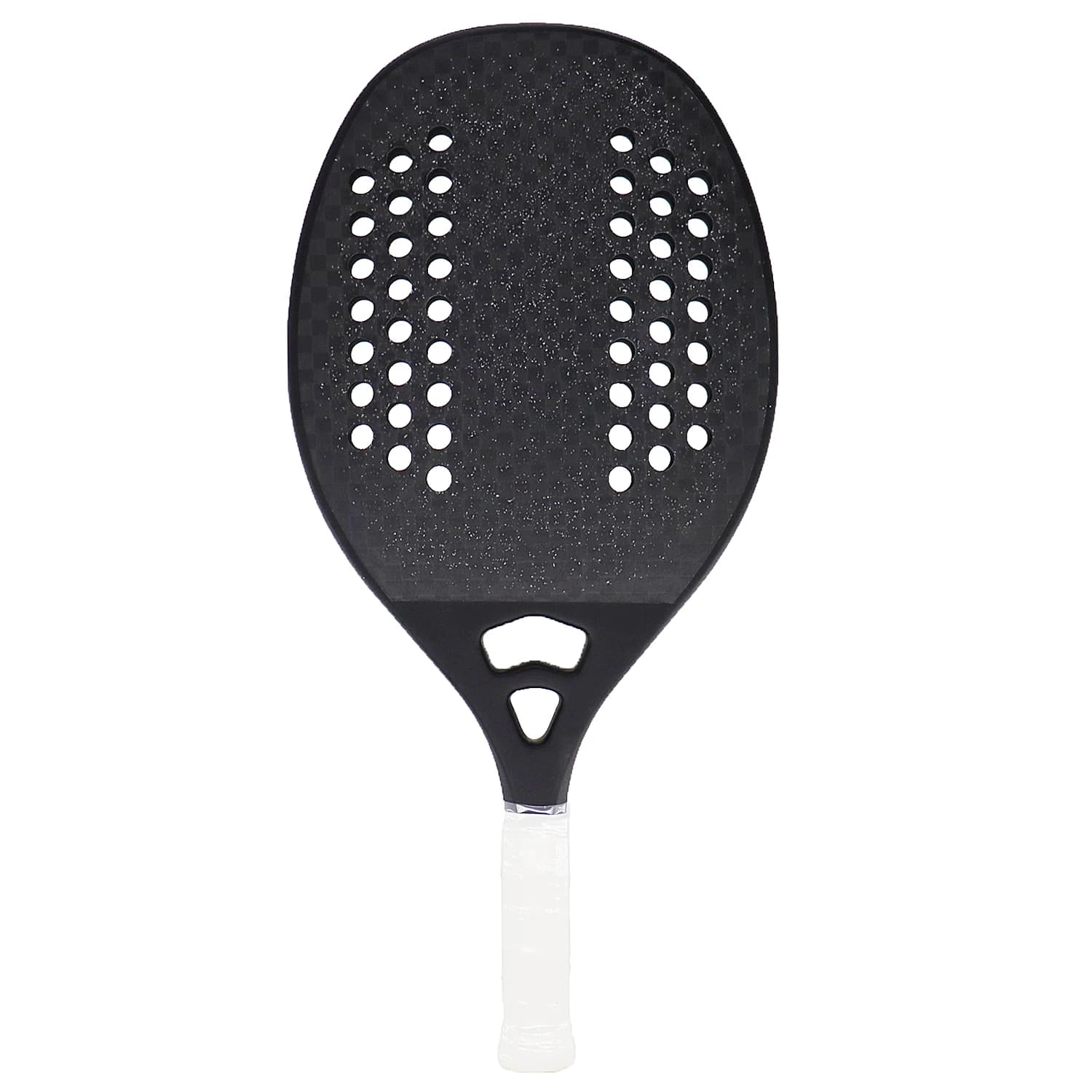 Racchetta da beach tennis 12K Superficie opaca completamente in carbonio con trattamento smerigliato Racchette da beach tennis per attrezzature da allenamento