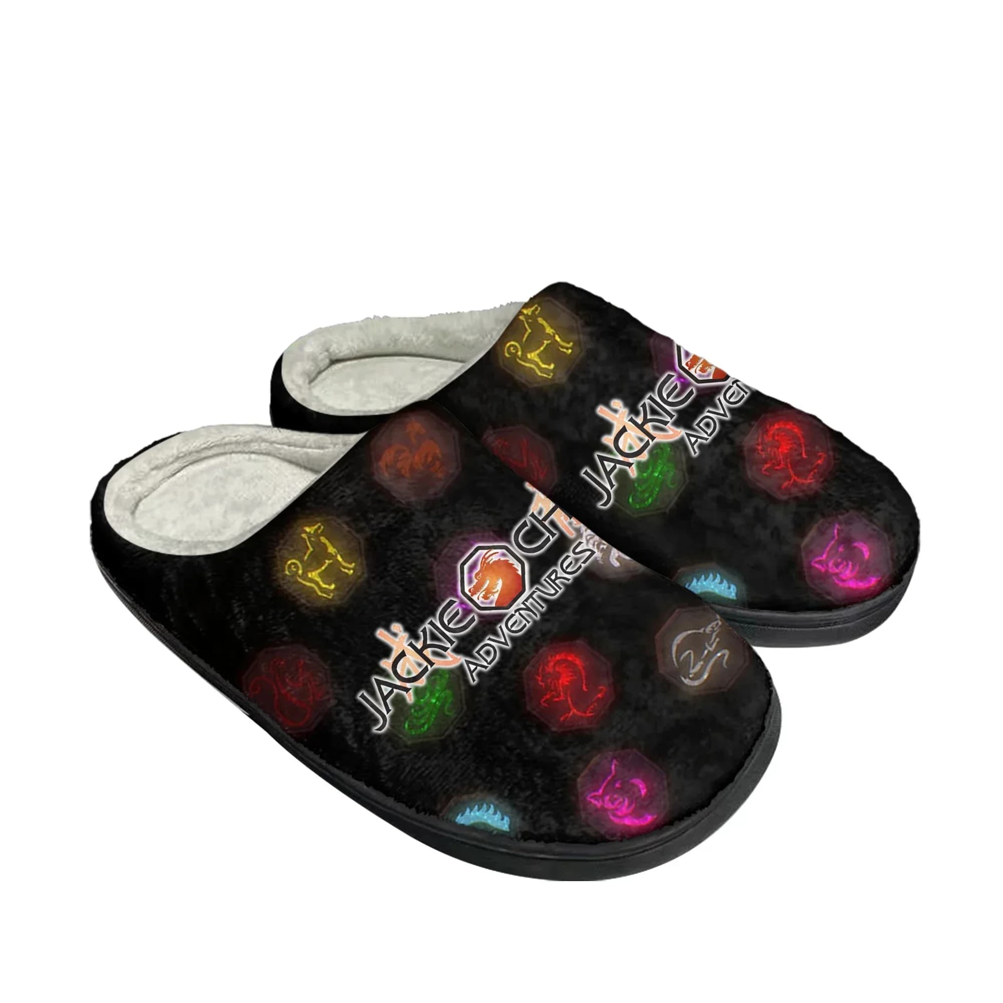 Jackie Chan Adventures Home Cotton Slippers Mens Womens Plush Bedroom Casual Keep Warm Shoes Anime Custom Thermal Indoor Slipper