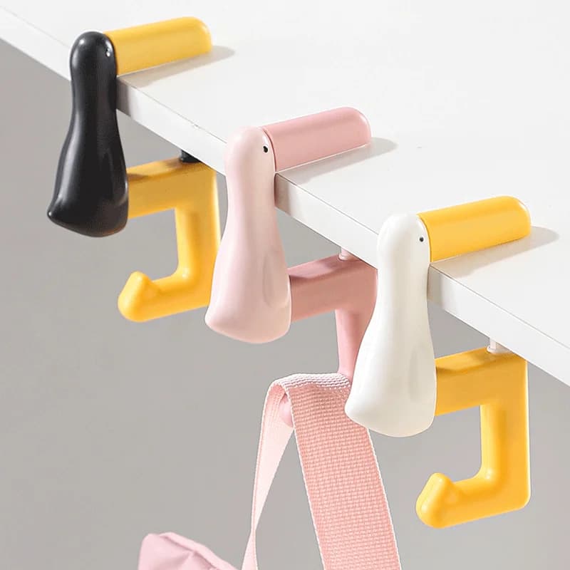 Thinking About Duck Portable Hook Hanging Decor Table Wallet Bag Hook Wall Hanger Bracket Handbag Non Punching Backpack Hook