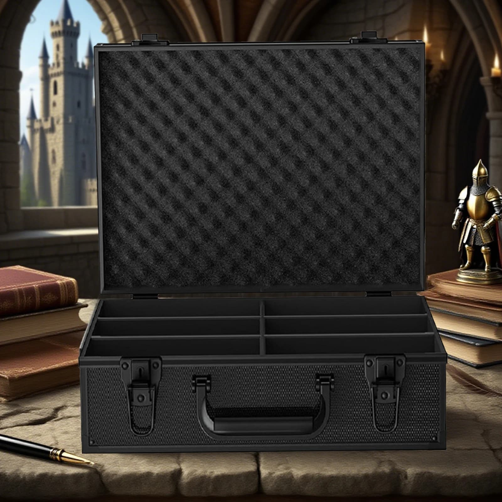 Box for Cards Collectable with 6 Dividers, Container Anti-dust and Dust for Toploader, Ideal for Card Collection