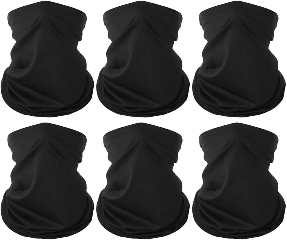 Confezione da 6 Sciarpe Estive per il Viso e il Collo, Protezione UV Traspirante per Uomini e Donne, Ideali per Ciclismo e Corsa