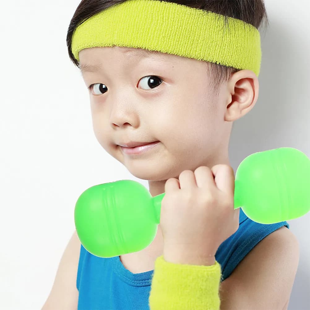 4Pairs Childrens Sound Dumbbells Set Lightweight Safe Plastic Ergonomic Handles Ideal for Preschool Physical Education Dance