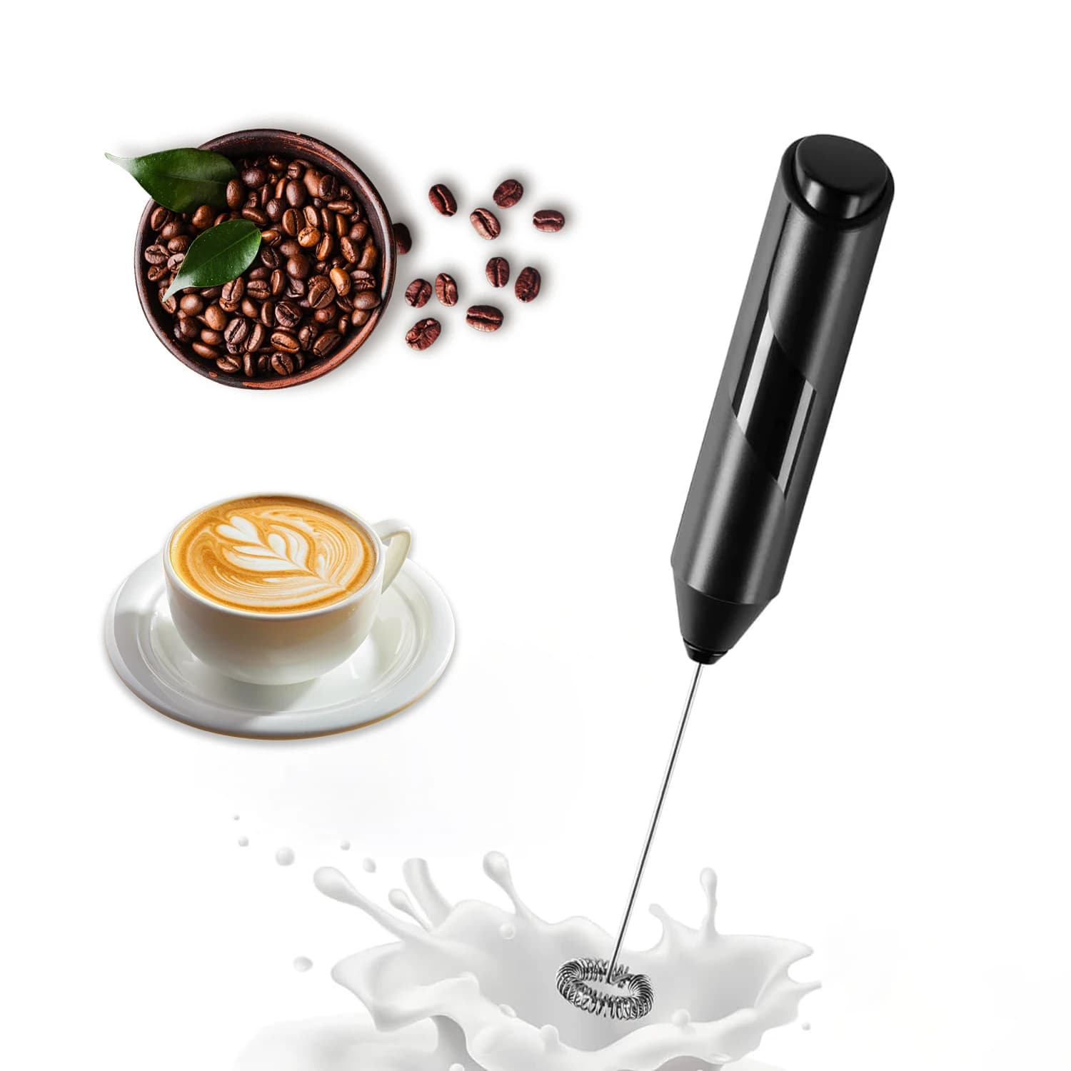 Schiumatore per latte elettrico Frusta per caffè Mixer Mini montalatte Manico Agitatore Cappuccino Maker Strumenti di cottura Miscela Uovo Beate
