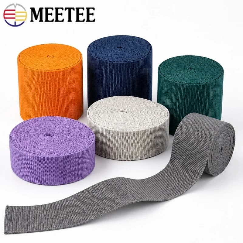 5Meters Meetee 20-50mm Polypropylene PP Webbing Ribbon Strap for Dog Collar Harness Belt Outdoor Bag Garment Shoes Sewing Tape