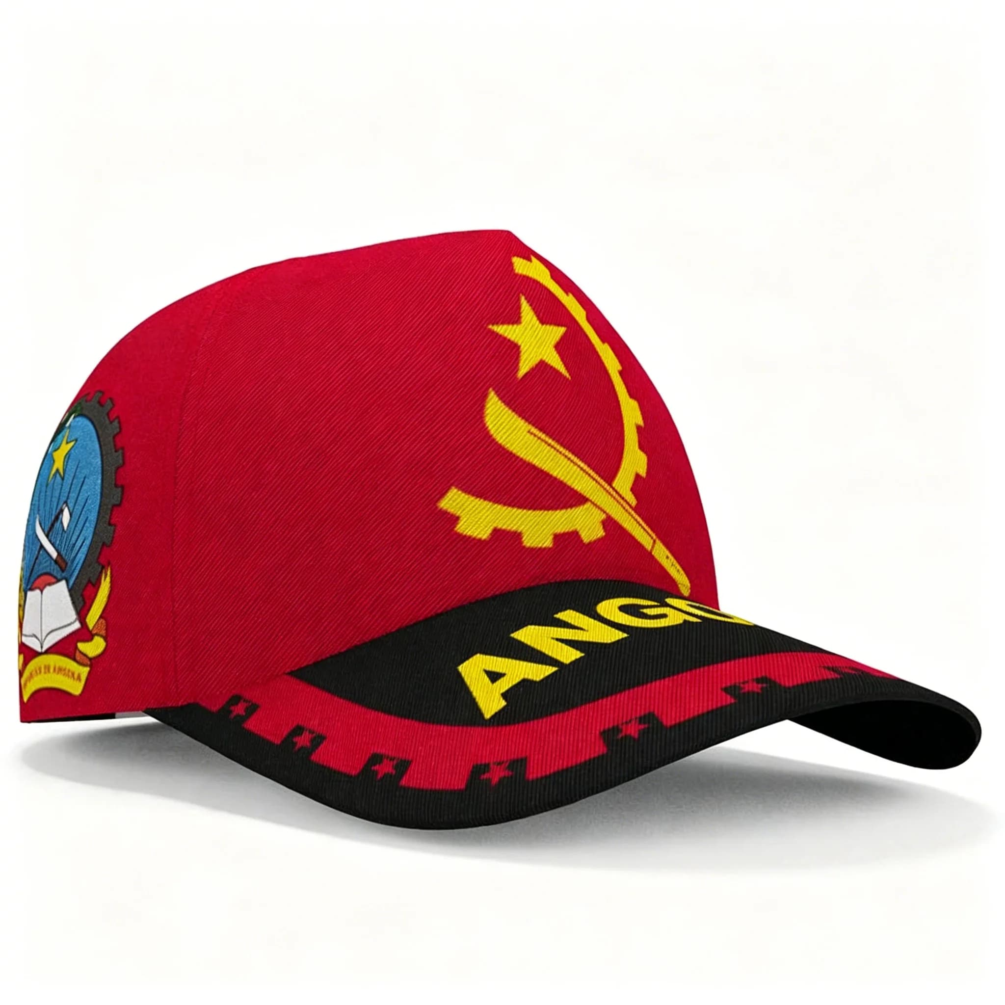 Angola National Flag Pattern Baseball Cap Breathable Adjustable Light Sun Hat Outdoor Travel Daily Casual Headwear Outfit