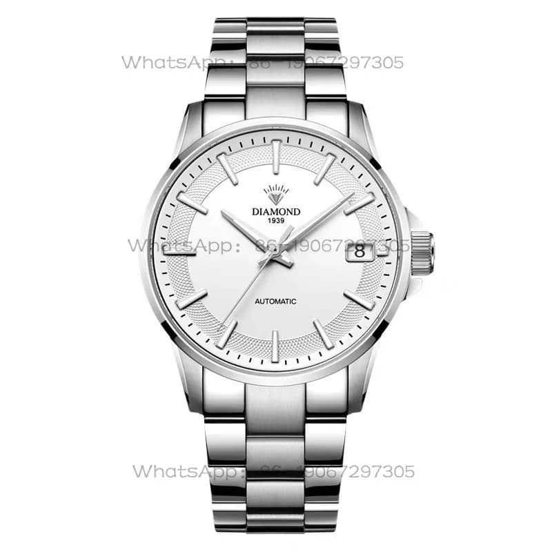Orologio Automatico Shanghai Diamond con Spedizione in 24 Ore, Calendario, Luminoso, Impermeabile, in Acciaio Dorato per Uso Domestico e Professionale