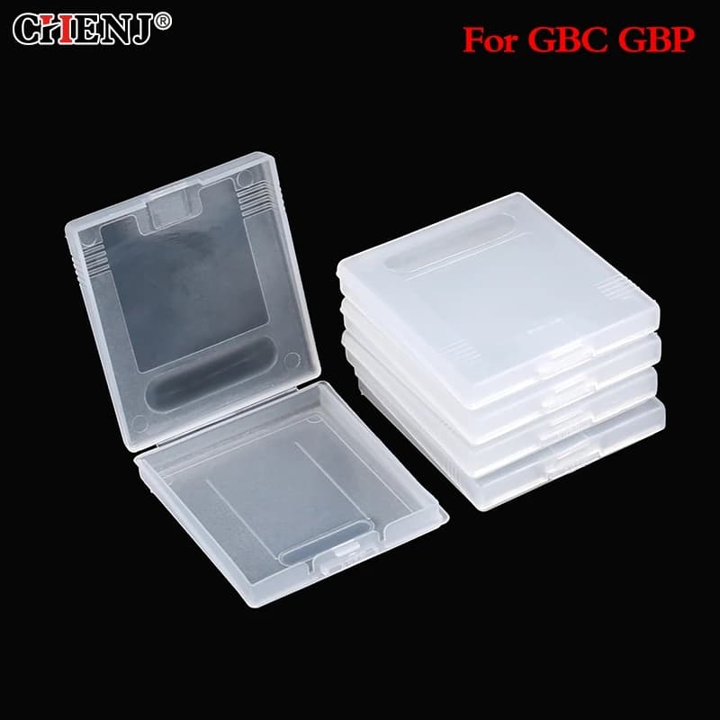 Custodie per carte da gioco in plastica da 5 pezzi per Game Boy Color/GBC/GBP/GBA Cartuccia di copertura antipolvere Carte da gioco Scatola protettiva trasparente antipolvere
