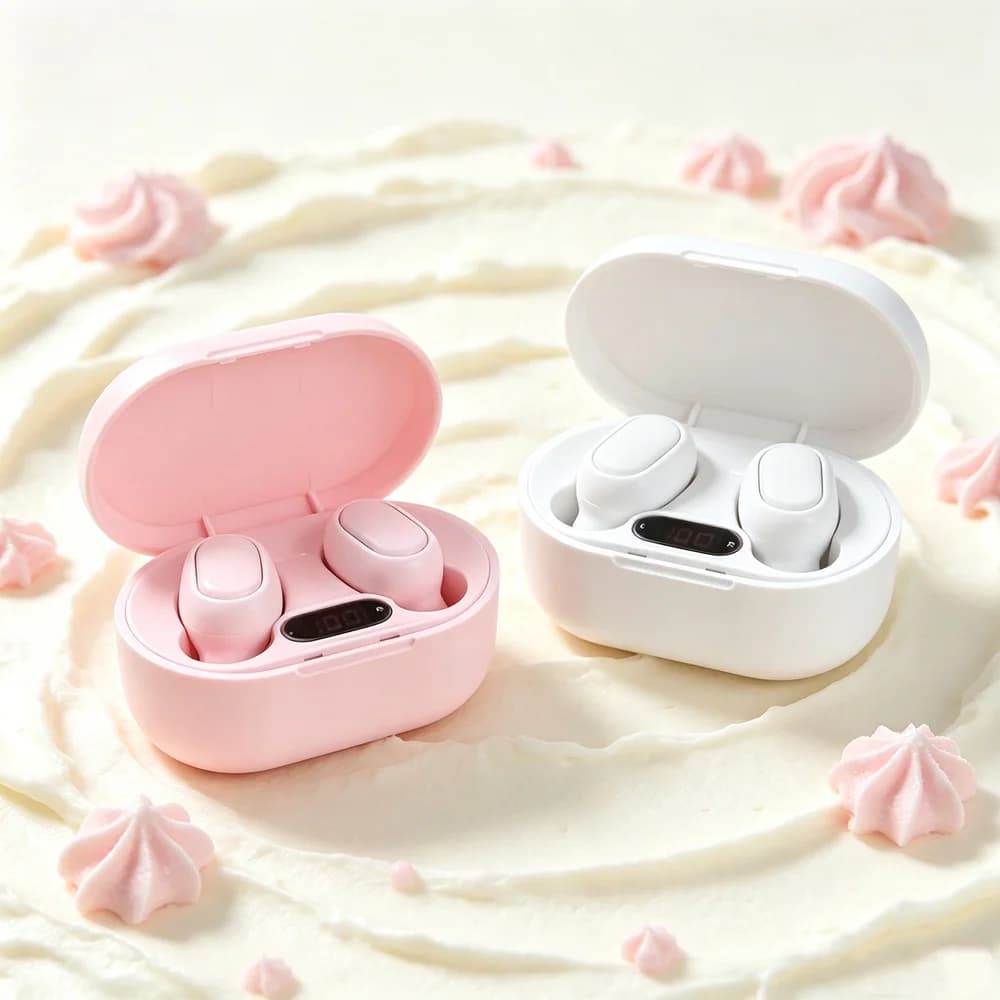 TWS Wireless Earphones Wireless Earbuds Premium Bluetooth Headphones Feature Memory Foam Cushions for Ultimate Comfort