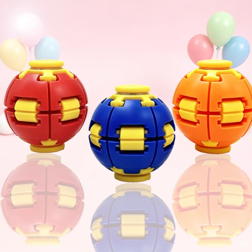 Press and Rotate Stress Relief Ball Fidget Spinner Office Boredom Relief Fun Creative Small Toy