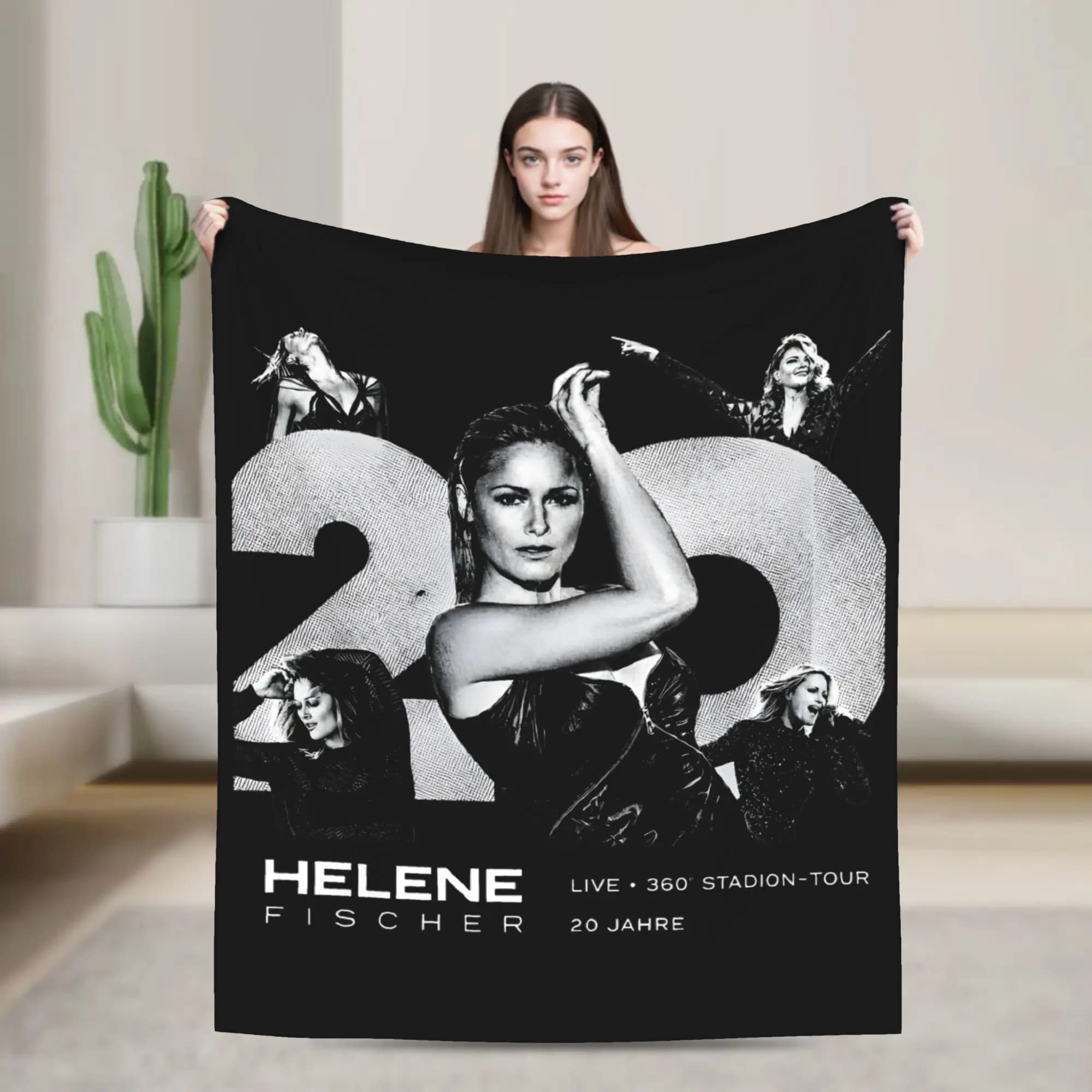 Helene Fischer 360 Stadion Concert Music Tour 2026 Warm Soft Blanket Plush Throw Blanket Funny Flannel Bedspread Sofa Bed Cover