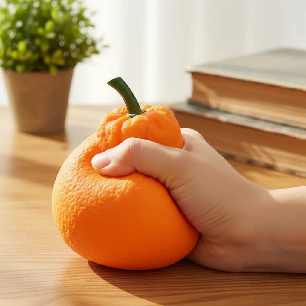 Giocattolo Gigante a Forma di Arancia Morbida, Realistico, a Lenta Risalita, Giocattolo Antistress a Forma di Frutto Dekopon, Morbido Arancia Antistress per Bambini